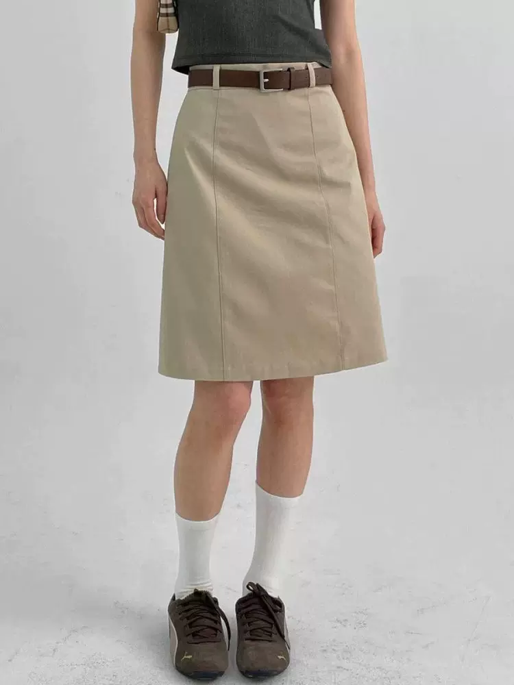 Váy kaki nữ, váy mùa hè đa năng, váy công sở, váy bút chì chuyên nghiệp, váy đi làm, váy dài trung bình.