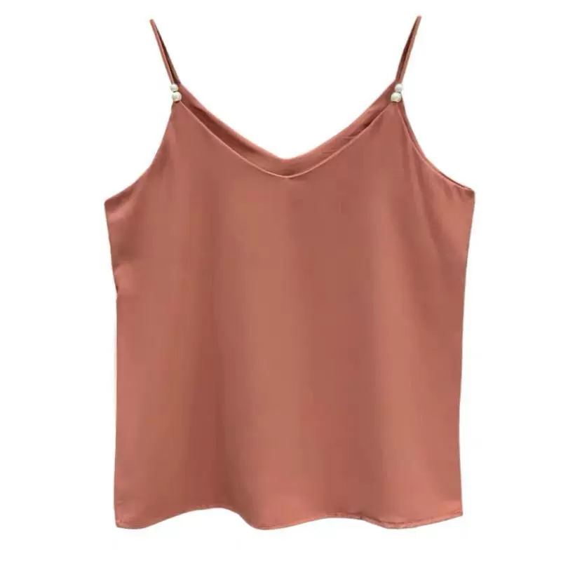 Áo camisole voan cỡ lớn dành cho phụ nữ béo, thích hợp mặc bên ngoài, che bụng, lộ lưng, cổ chữ V, áo lót bên trong 100kg