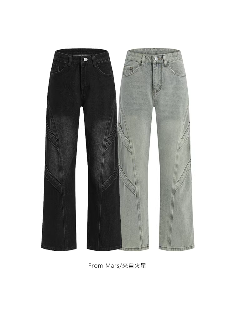 Từ sao Hỏa, bạn đang đi đâu? Quần denim kiểu đường phố Mỹ, phối màu độc đáo, phong cách trẻ trung dành cho các cặp đôi, hợp thời trang cho cả nam và nữ.