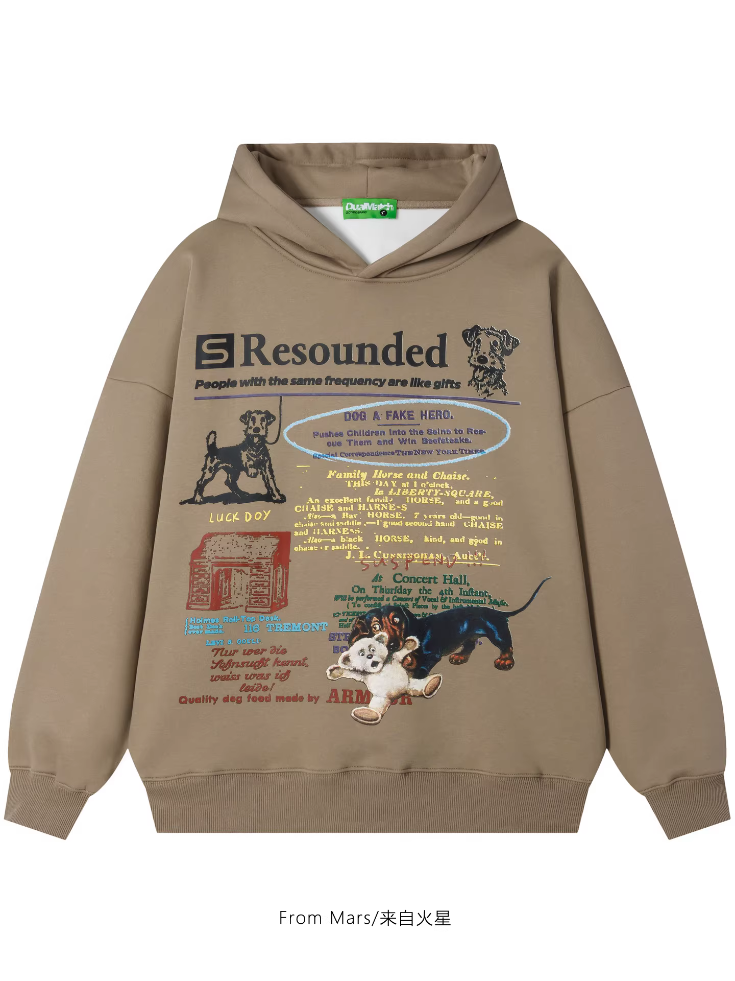 Từ sao Hỏa, anh chàng đang chờ đợi chiếc áo len có mũ trùm đầu lót lông cừu kiểu cổ điển của Mỹ dành cho các cặp đôi.