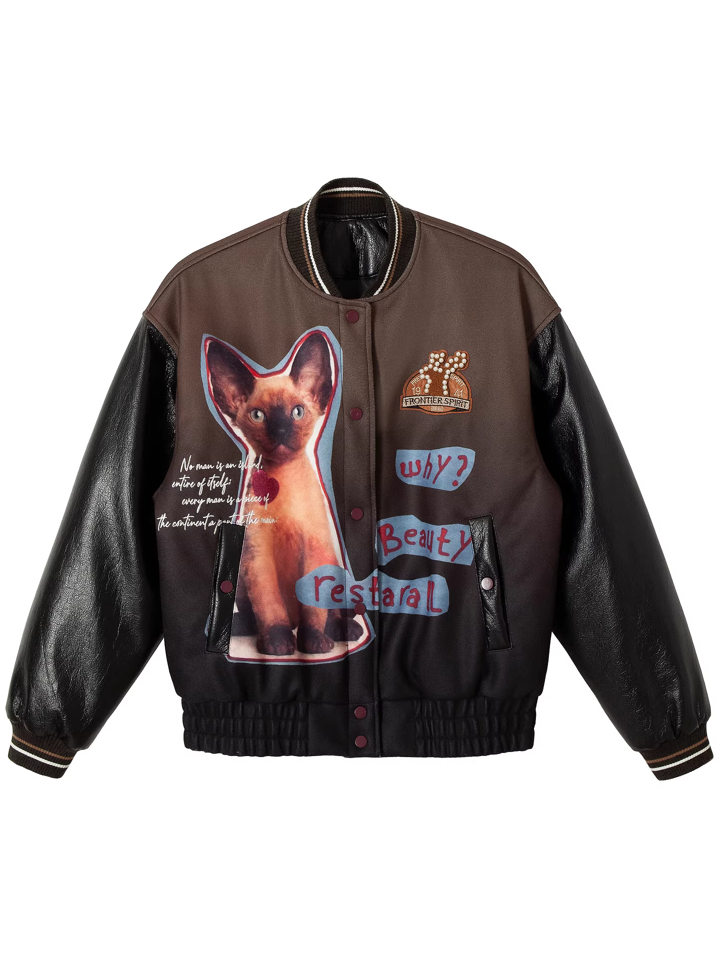 Áo khoác cotton đồng phục bóng chày của Mars Moment of Silence