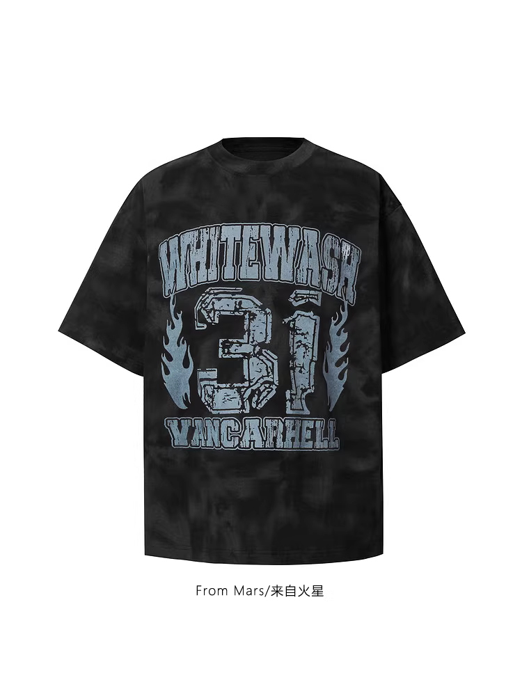 Từ sao Hỏa Không cần lý do gì Áo thun ngắn tay dáng rộng phong cách hip-hop rộng rãi phong cách Mỹ BF