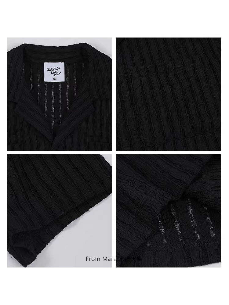 Từ thương hiệu thời trang retro nổi tiếng Mars, đã ra mắt áo sơ mi ngắn tay màu trơn cổ Cuba, kiểu dáng rộng rãi, đa năng, phong cách BF.