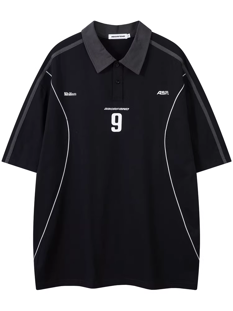 Từ sao Hỏa, khoảng cách vô tận, cá tính kiểu Nhật, phong cách đường phố, in chữ lười biếng, áo polo, giản dị và hợp thời trang.