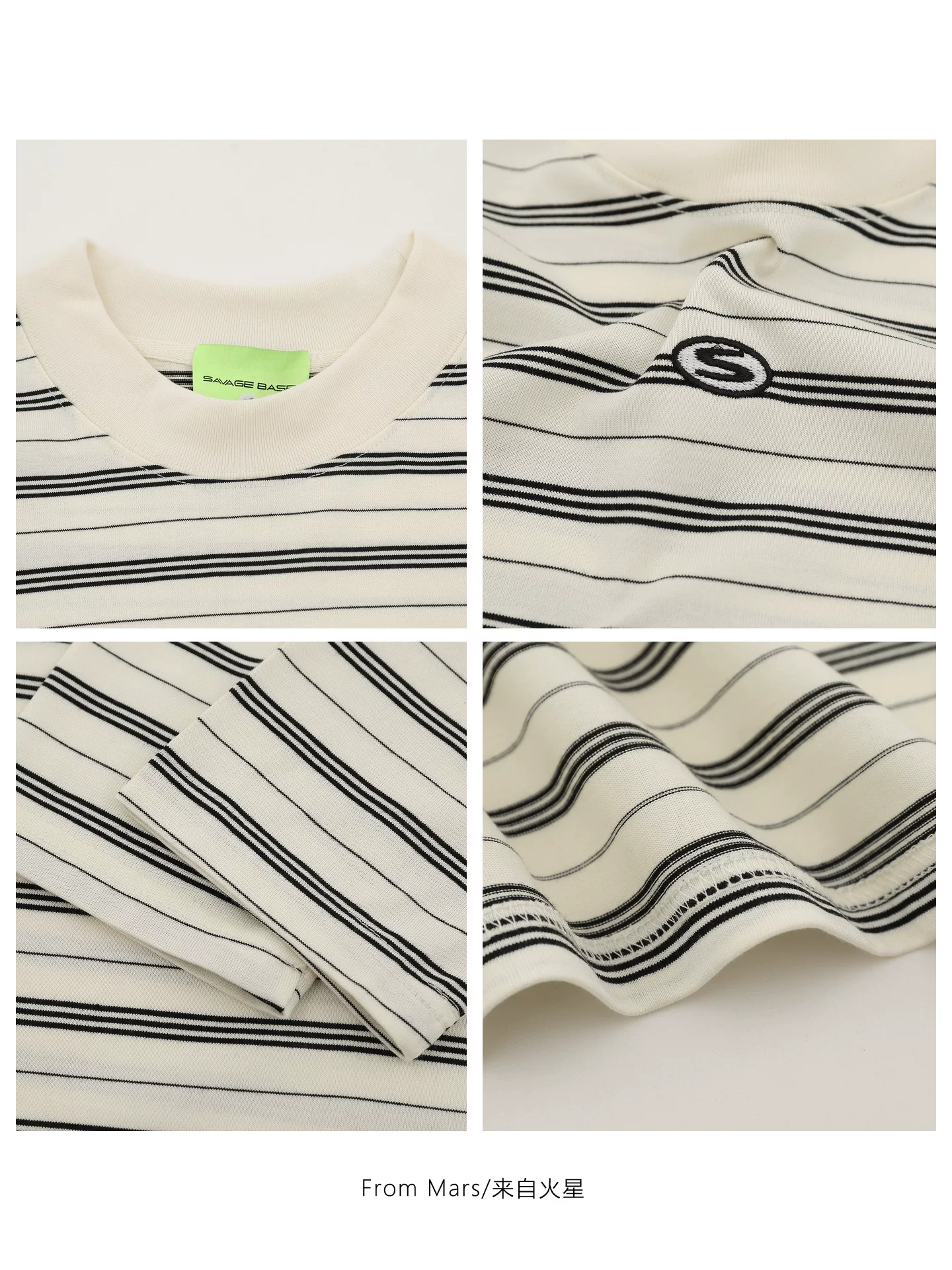 From Mars Fun Line Art Print Áo thun dài tay dáng rộng Unisex Áo nỉ hợp thời trang Áo thun chui đầu Top BF