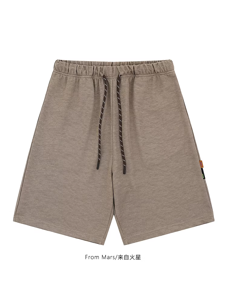 Từ sao Hỏa, tìm kiếm mùa hè: quần short thể thao màu trơn đơn giản, quần short rộng thùng thình có dây rút đơn giản, hợp thời trang.