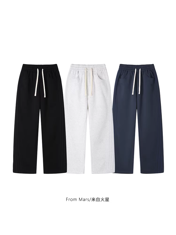 Từ sao Hỏa, giải mã bí ẩn Quần thể thao dáng rộng có dây rút sọc cổ điển kiểu Mỹ Quần dài thẳng thường ngày