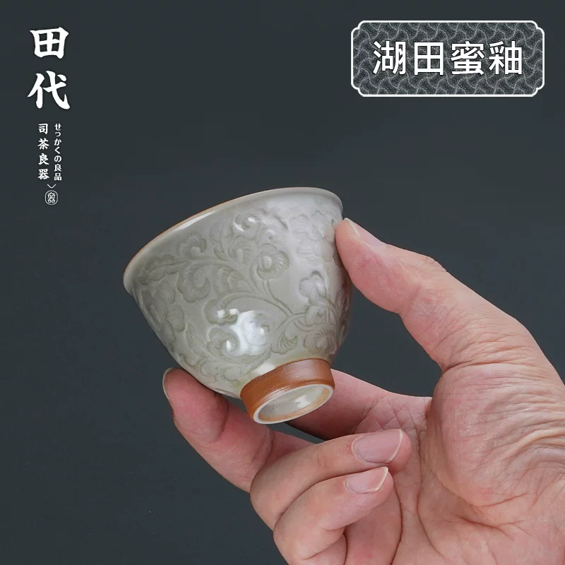 Tách trà Tsubaki thủ công - Bộ trà Kung Fu làm thủ công, Tách nhỏ, Tách sư phụ, Tách đơn, Cốc trà, Cốc uống trà.