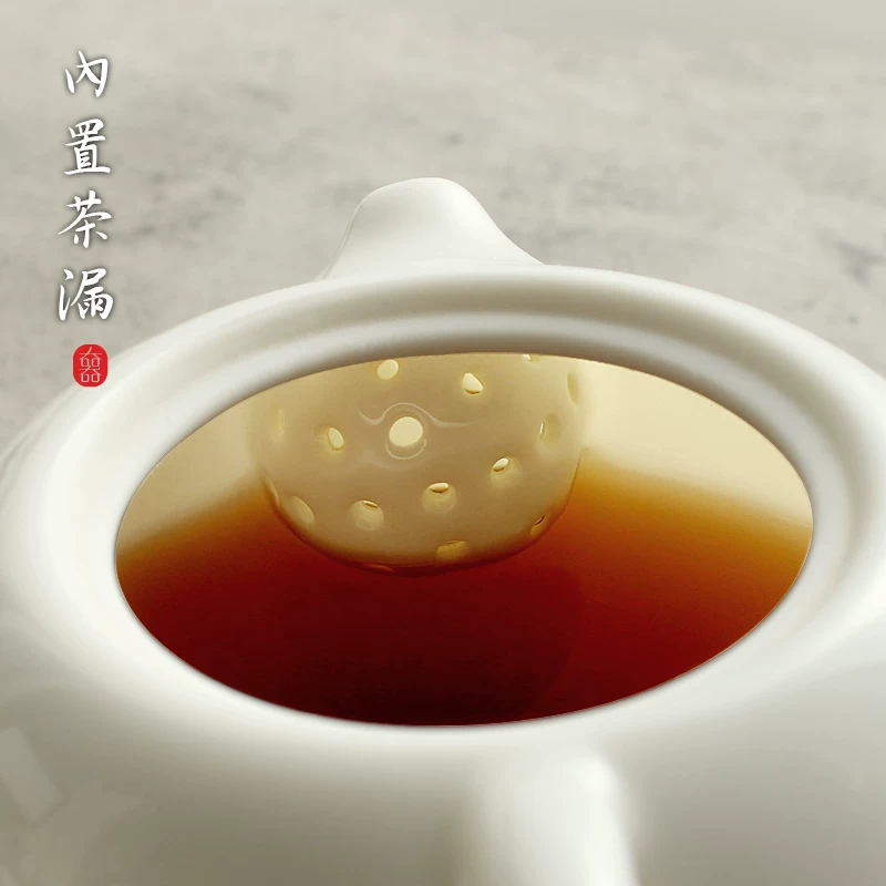 Bộ ấm trà Kung Fu bằng sứ ngọc trắng thủ công 220ml, cao cấp, dùng trong phòng trà, gia dụng, ấm trà cầm tay, ấm trà nhỏ