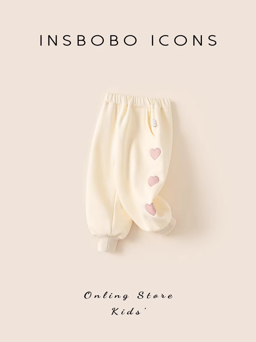 Quần bé gái INSbobo mùa đông 2025, quần thể thao trẻ em mới, quần dài thời trang thu đông