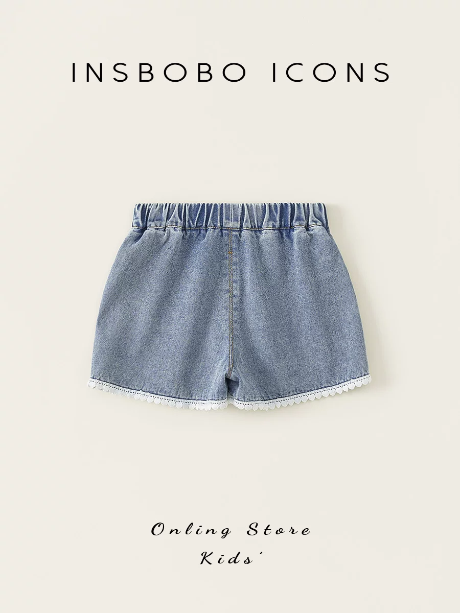 INSbobo quần bé gái mùa hè kiểu dáng mỏng quần jean bé gái quần short trẻ em quần áo trẻ em bé gái trang phục đầu mùa hè