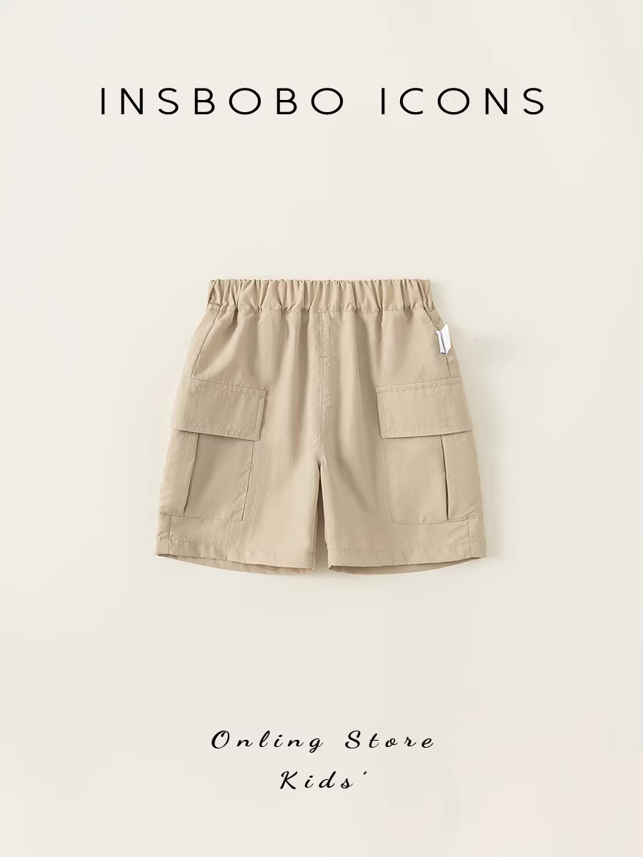 INSbobo quần trẻ em mùa hè kiểu dáng mỏng quần short bé trai quần cargo bé gái phong cách mùa hè quần áo trẻ em thoáng khí thường ngày