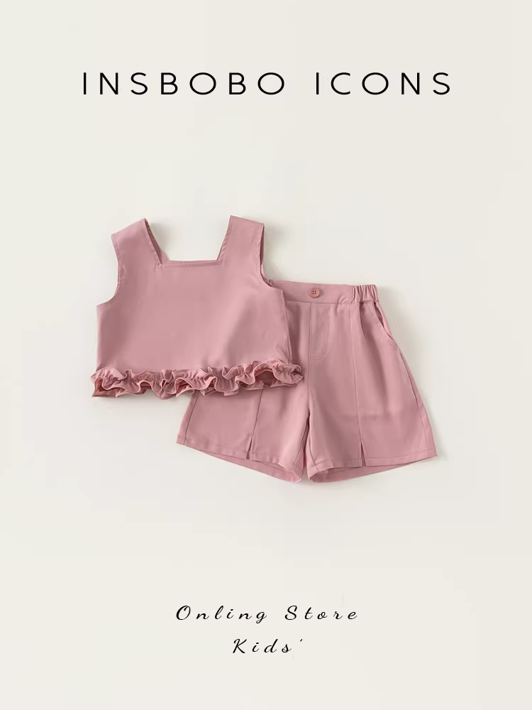 Trang phục mùa hè cho bé gái, bộ quần áo trẻ em thời trang, trang phục mùa hè trẻ em hợp xu hướng kiểu mới 2025, quần áo bé gái nổi tiếng trên mạng.