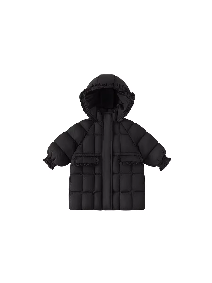 Áo khoác trẻ em mùa đông Áo khoác lông vũ dành cho bé gái Áo khoác lông vũ dài vừa phải cho bé Áo khoác lông vịt trắng mới Áo khoác lông vũ ba lớp chống thấm