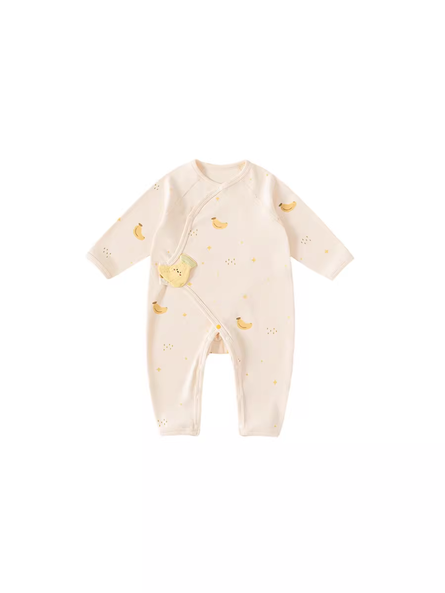 Quần áo trẻ em INSbobo thu đông 2025, bộ liền thân bé sơ sinh thời trang, dài tay, mùa xuân thu