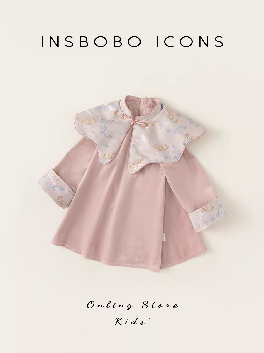 Váy kiểu Hanfu cho bé gái, mẫu mới thu 2025, trang phục thu đông kiểu Trung Hoa mới, váy dạ hội cho bé gái một tuổi, trang phục Tang phục trẻ em.