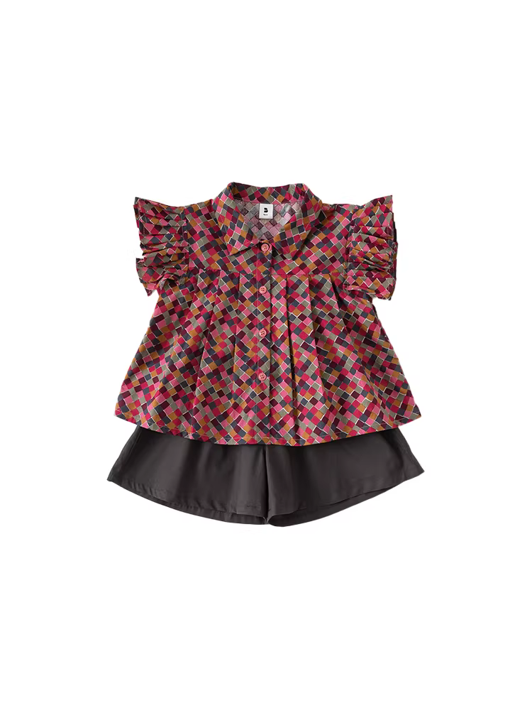 Trang phục mùa hè cho bé gái, bộ quần áo thời trang cho bé gái, bộ trang phục mùa hè hai mảnh sành điệu cho bé gái, quần áo trẻ em hợp thời trang cho mùa hè.