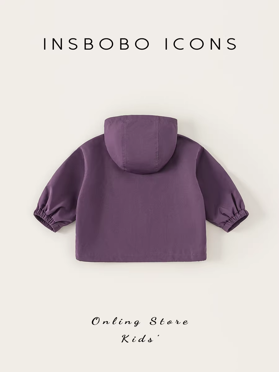 Áo khoác bé trai INSbobo mùa xuân thu, áo khoác có mũ cho bé, mẫu mới 2025, áo khoác thu trẻ em, thời trang trẻ em