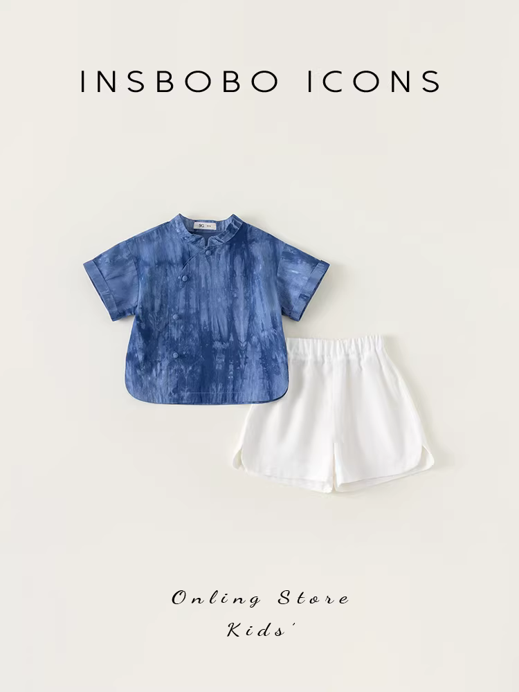 Trang phục mùa hè cho bé trai 2025 kiểu Hanfu mới thời thượng, quần áo trẻ em hợp thời trang, trang phục mùa hè kiểu Trung Hoa cổ điển cho trẻ em