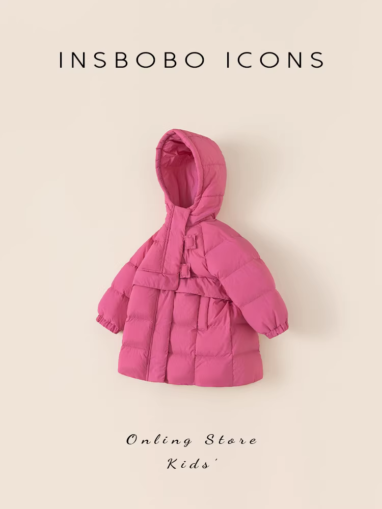 Áo khoác phao trẻ em mùa đông, áo khoác phao bé gái 2024 mới, áo khoác phao bé sơ sinh kiểu dài, áo khoác phao trẻ nhỏ 90% lông vịt trắng thời trang