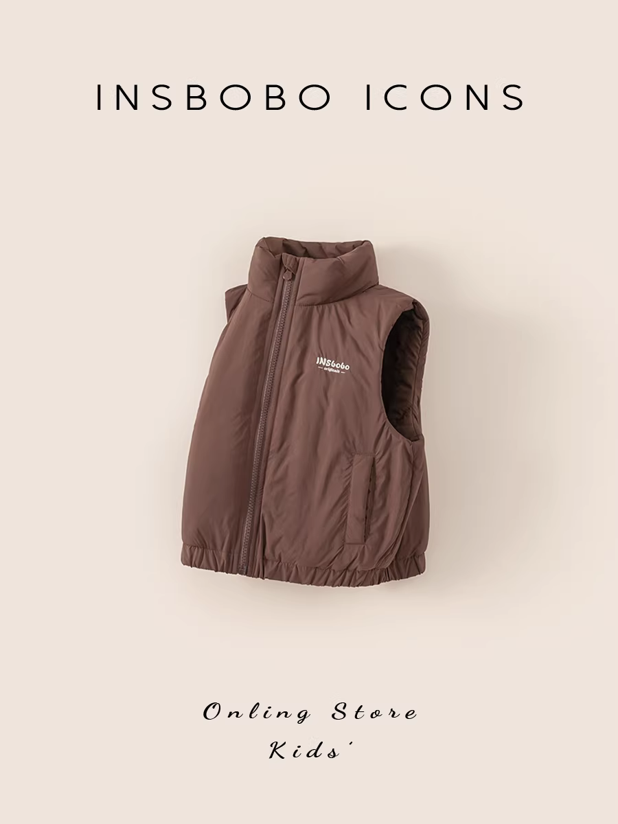 Áo ghi lê trẻ em INSbobo mùa đông 2025 kiểu mới thời trang quần áo bé trai áo ghi lê ấm áp thời trang mùa thu đông