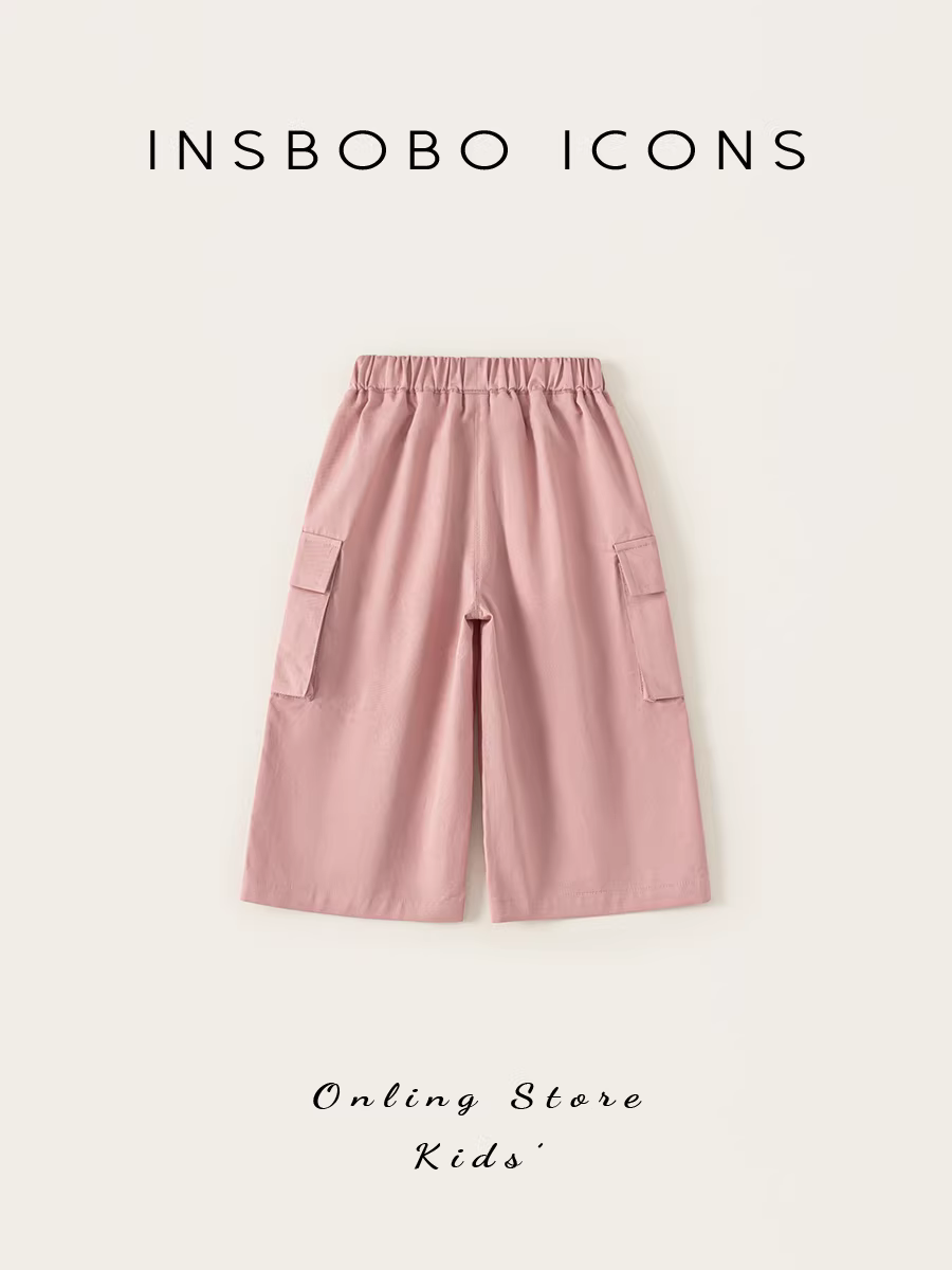 Quần bé gái INSbobo thu đông 2025 kiểu mới quần cargo bé gái quần dài trẻ em thời trang bé mặc xuân thu