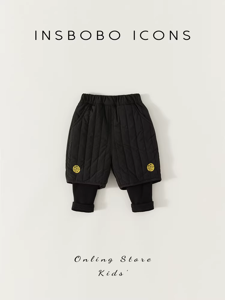 Quần mùa đông cho bé trai, quần dài trẻ em, quần dài lót lông cừu cho bé, quần cotton giả hai mảnh cho bé gái, quần áo mùa đông dày dặn cho trẻ em, hợp thời trang.