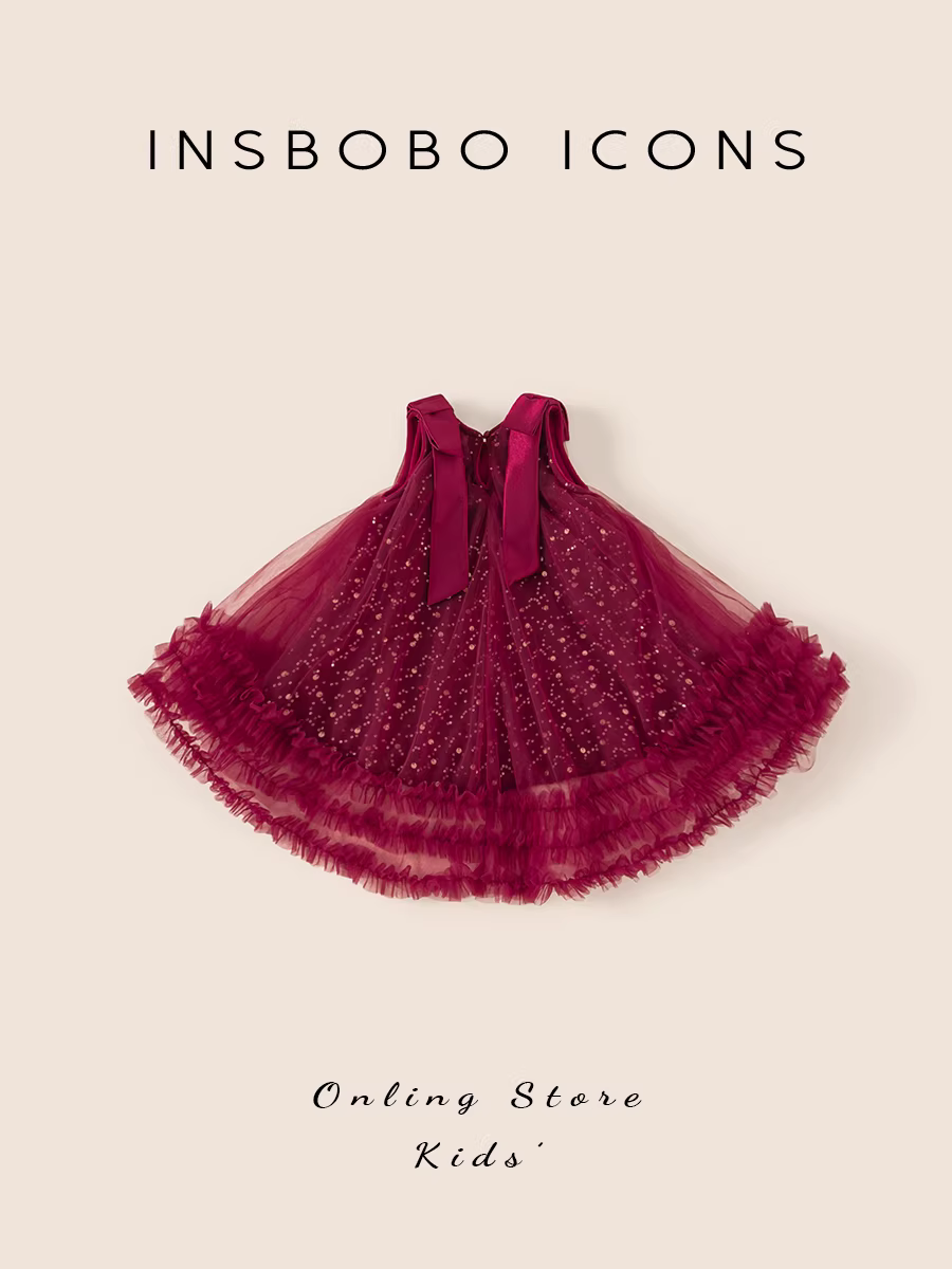 INSbobo váy bé gái mùa thu đông mới quần áo bé gái váy công chúa mùa đông váy bé gái quần áo trẻ em