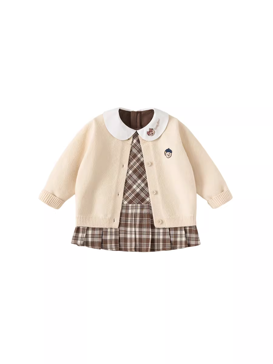 Váy bé gái INSbobon thu đông 2025, đầm bé gái dễ thương xuân thu, đầm bé sơ sinh một tuổi thời trang