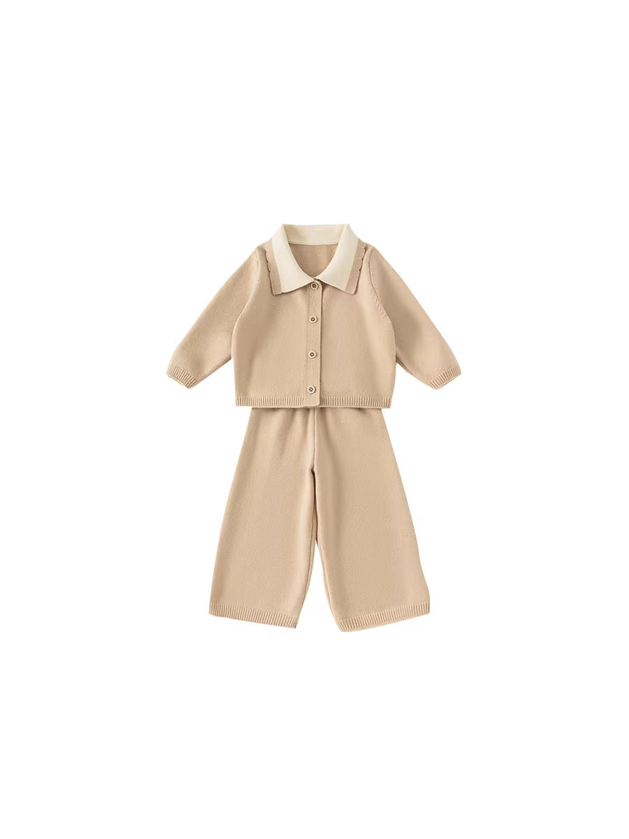 Bộ đồ bé gái INSbobo, áo len trẻ em hai mảnh, thu đông 2025, áo len bé trai mới, áo len trẻ nhỏ