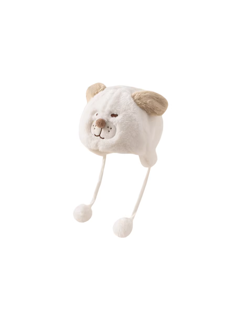 Mũ bé INSbobo 2025 kiểu mới, mũ len thời trang giữ ấm cho bé gái, mũ dày giữ tai mùa thu đông