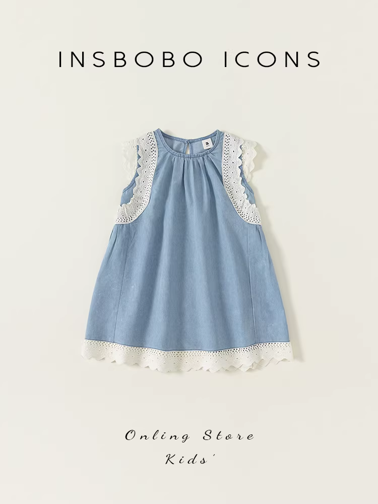 Váy bé gái mùa hè 2025 kiểu mới mùa hè, váy trẻ em, váy công chúa bé gái thời trang, váy không tay, váy hot trên mạng