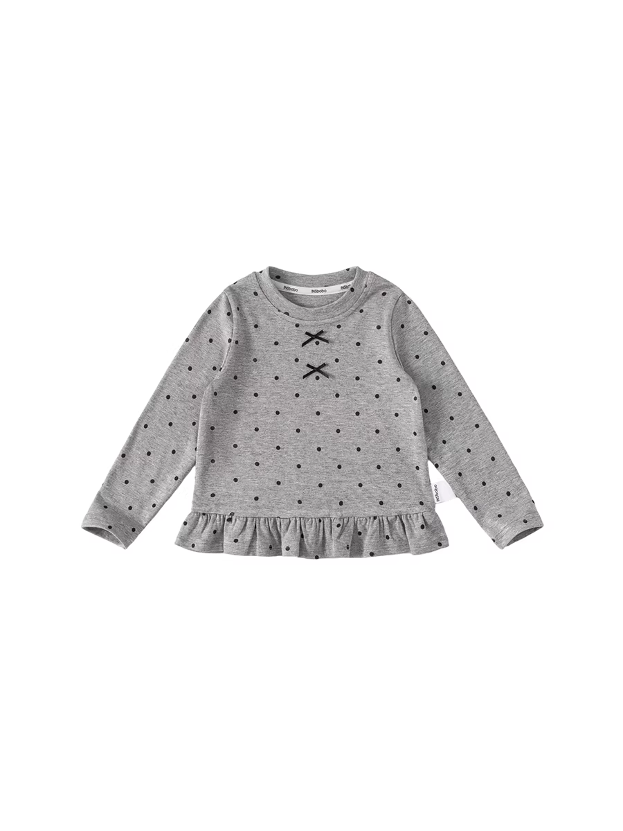 Áo bé gái INSbobo thu đông 2025 kiểu mới siêu dễ thương, áo thun dài tay trẻ em, xu hướng thời trang thu đông