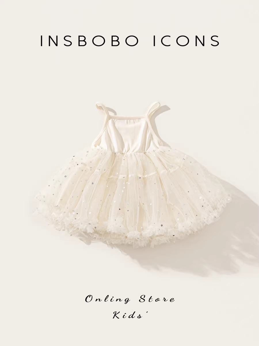 INSbobo váy trẻ em váy bé gái một tuổi váy mùa hè váy công chúa trẻ sơ sinh váy lưới váy mùa hè