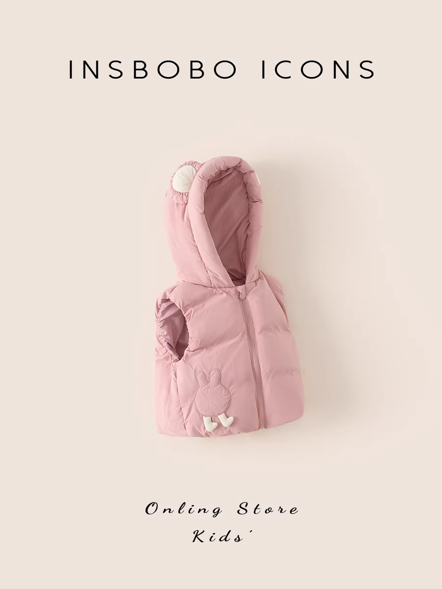 Áo phao bé INSbobo thu đông 2025 kiểu mới áo phao bé gái mùa đông quần áo giữ ấm trẻ em