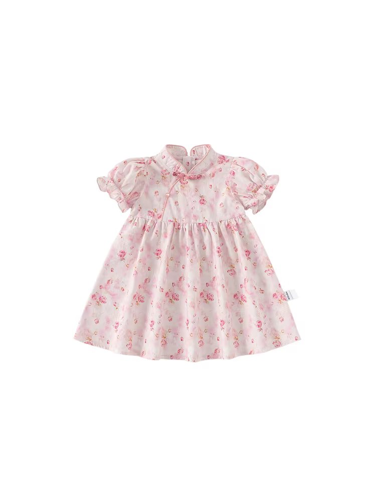 Váy Hanfu INSbobo cho bé mùa hè 2025 kiểu mới, đầm dạ hội cho trẻ sơ sinh một tuổi, trang phục kiểu Trung Hoa, đồ Tang phục cho trẻ sơ sinh