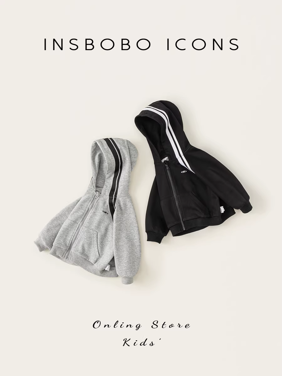 Áo khoác trẻ em INSbobo Thu Đông 2025 Áo khoác nỉ bé gái Áo khoác thường ngày bé trai Quần áo mùa thu bé gái Quần áo trẻ sơ sinh