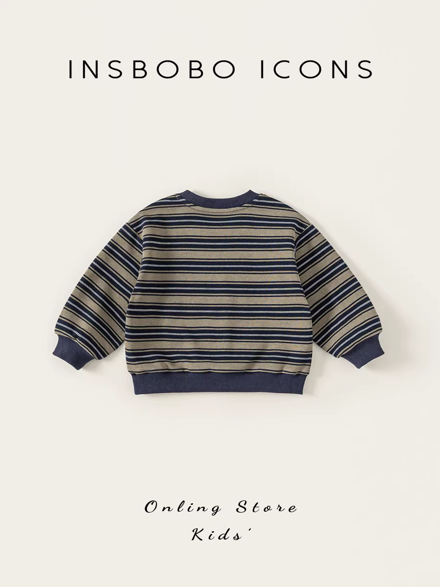 Áo thun bé trai INSbobo mùa thu áo dài tay trẻ em siêu thời trang xuân thu 2025 quần áo trẻ em mới hợp thời trang