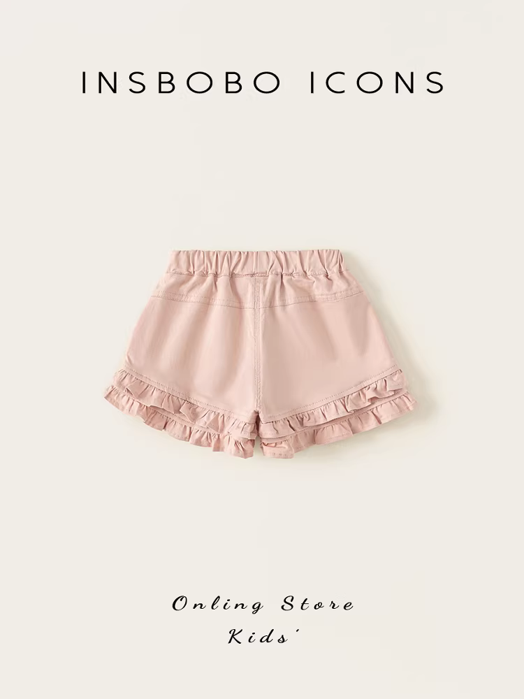Quần bé gái INSbobo mùa hè kiểu mỏng năm 2025, quần bé gái mặc thường ngày, quần đùi trẻ em mùa hè, thời trang