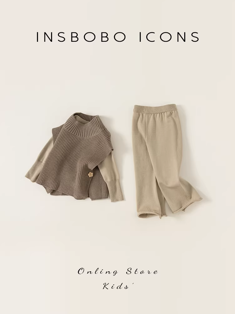 Bộ vest ba món cho bé gái, kiểu mới thu đông 2025, quần áo thời trang cho bé gái, trang phục thu đông