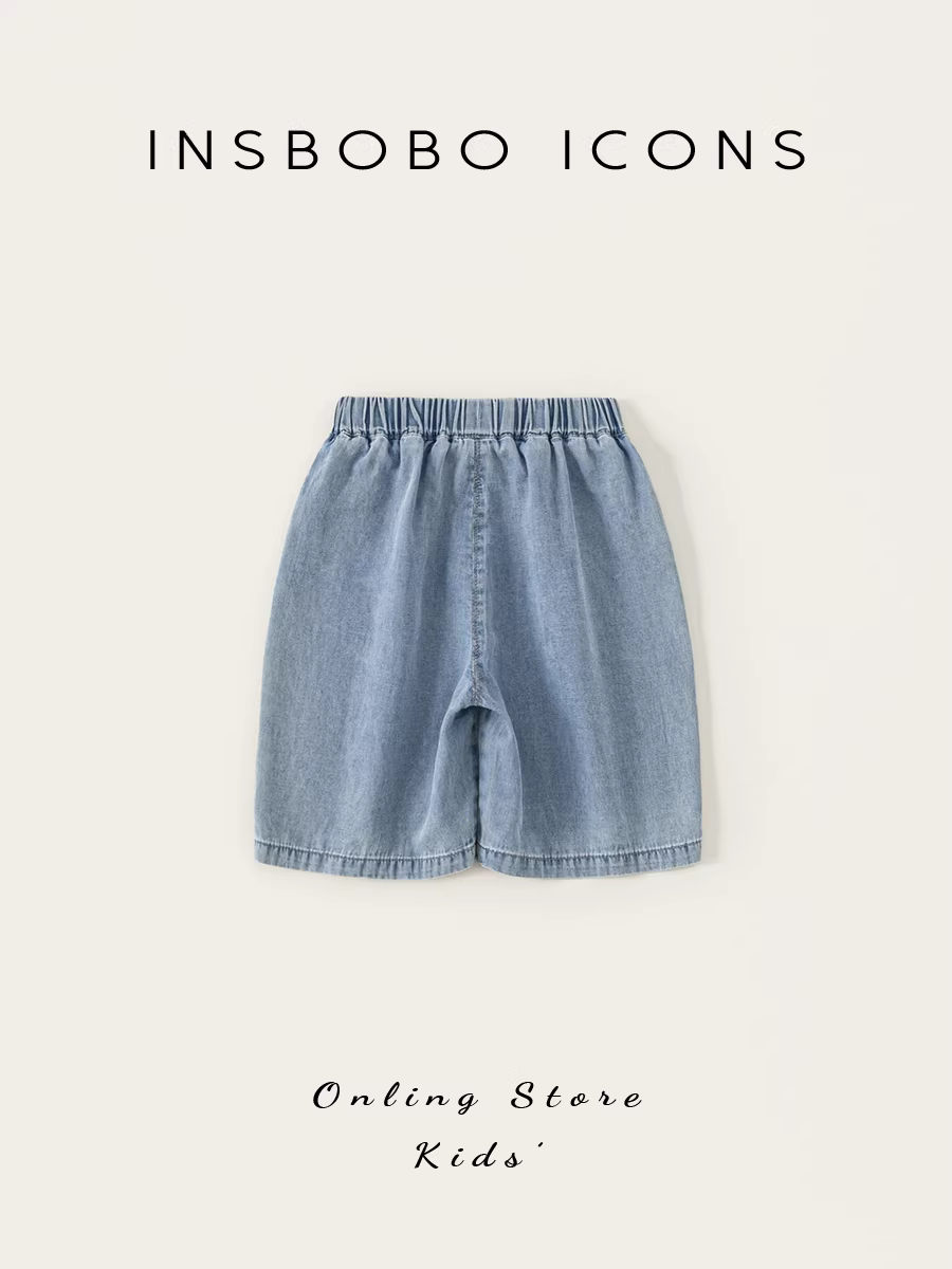 Quần trẻ em INSbobo hè 2025 quần đùi bé trai quần jean bé gái mùa hè quần áo trẻ em thời trang