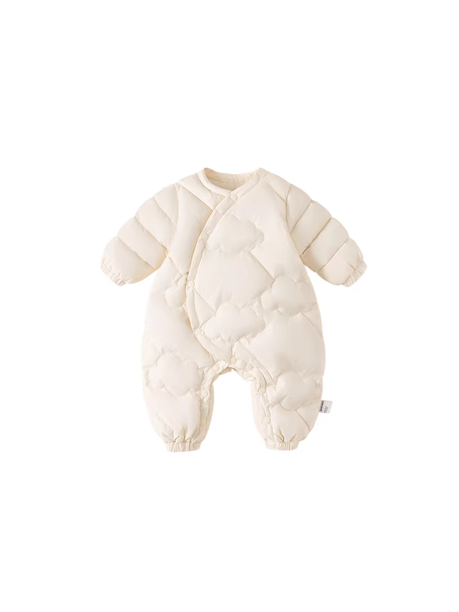 Áo khoác lông vũ cho bé, quần áo mùa đông cho trẻ sơ sinh, áo khoác lông vũ liền thân, quần áo mùa đông dày dặn cho trẻ sơ sinh và trẻ mới biết đi, quần áo ấm áp cho trẻ em