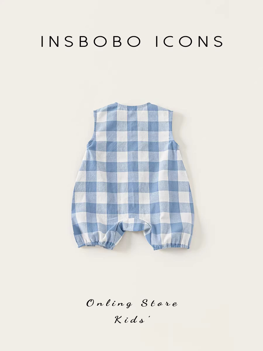 Quần áo trẻ em INSbobo mùa hè 2025 kiểu mới bộ liền thân bé trai quần áo bò cho bé sơ sinh quần áo mùa hè dễ thương và mỏng nhẹ