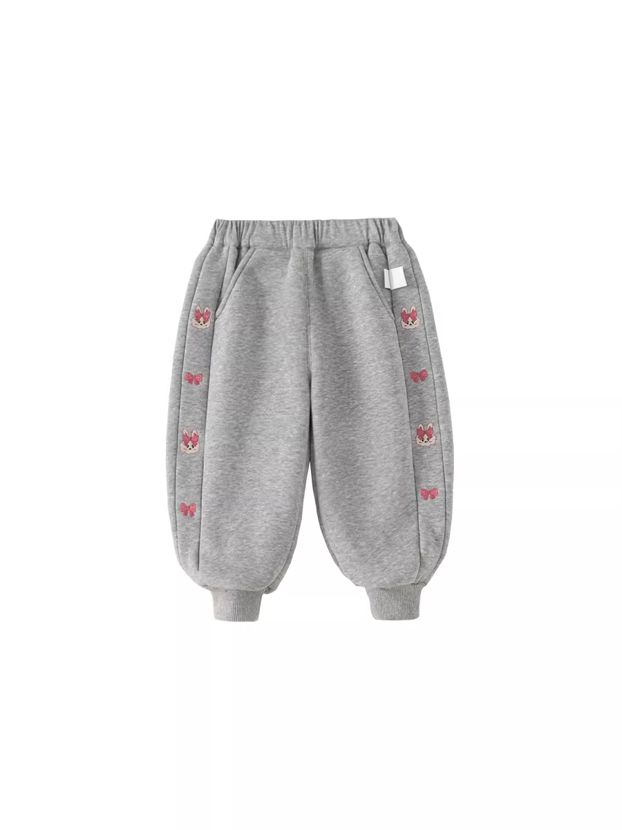 Quần jogger dày dặn INSbobo thu đông 2025 dành cho bé gái, quần thể thao trẻ em phong cách Hàn Quốc, kiểu dáng năng động