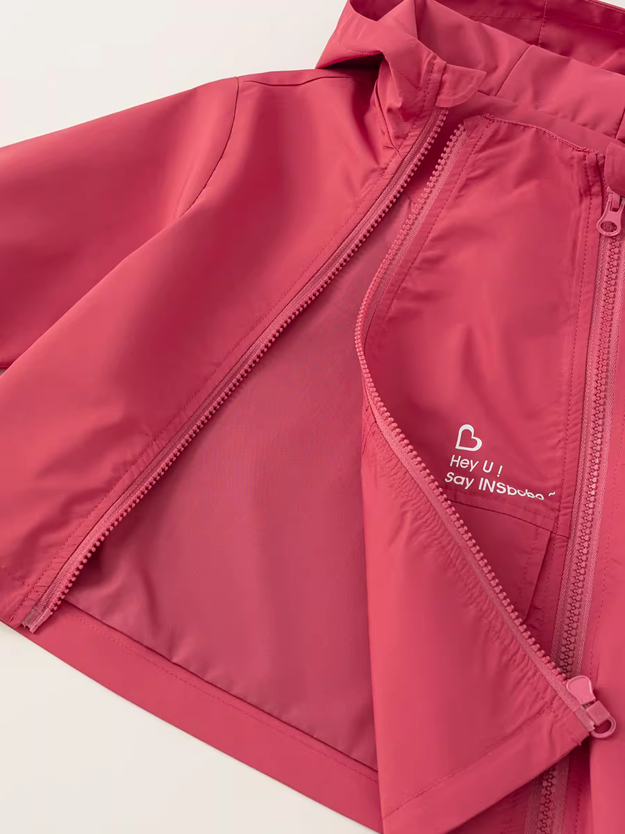 Áo khoác gió INSbobo cho bé gái, kiểu mới thu đông 2025, áo ba lớp cho bé gái