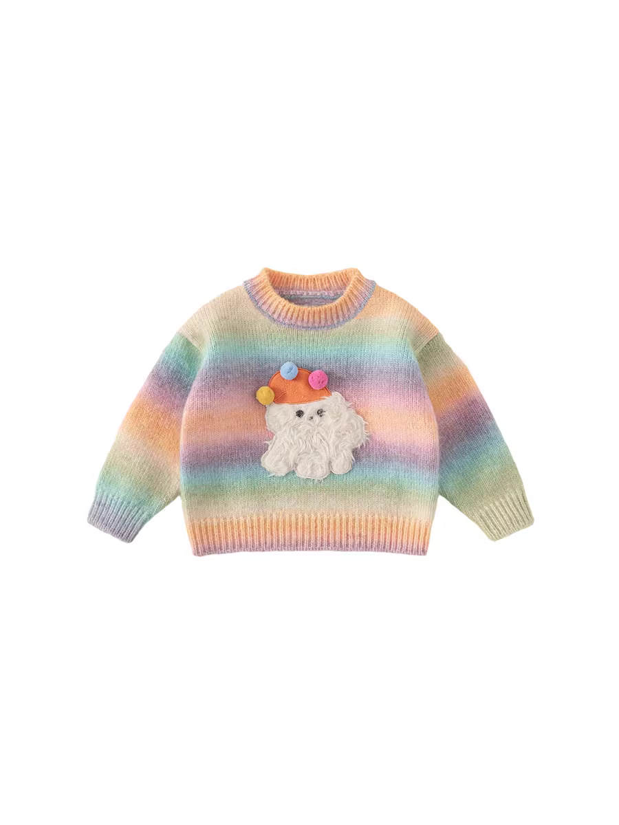 Áo len bé gái INSbobo mùa đông, áo len trẻ em thu đông 2025, áo ấm trẻ em thời trang