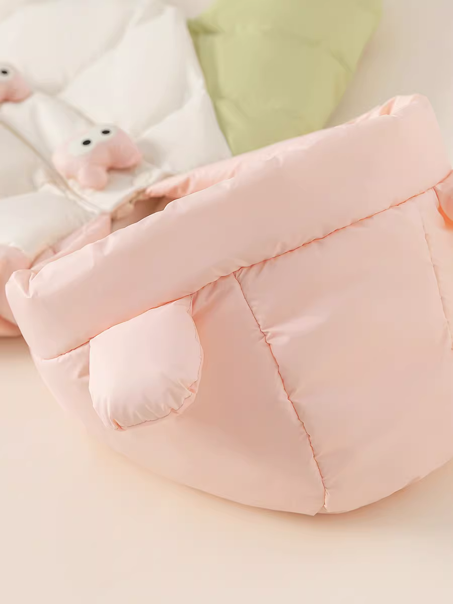 Áo khoác lông vũ cho bé, áo khoác lông vũ liền thân mùa đông mới cho bé, quần áo mùa đông ngoài trời, quần áo trẻ em dày dặn, quần áo trẻ sơ sinh