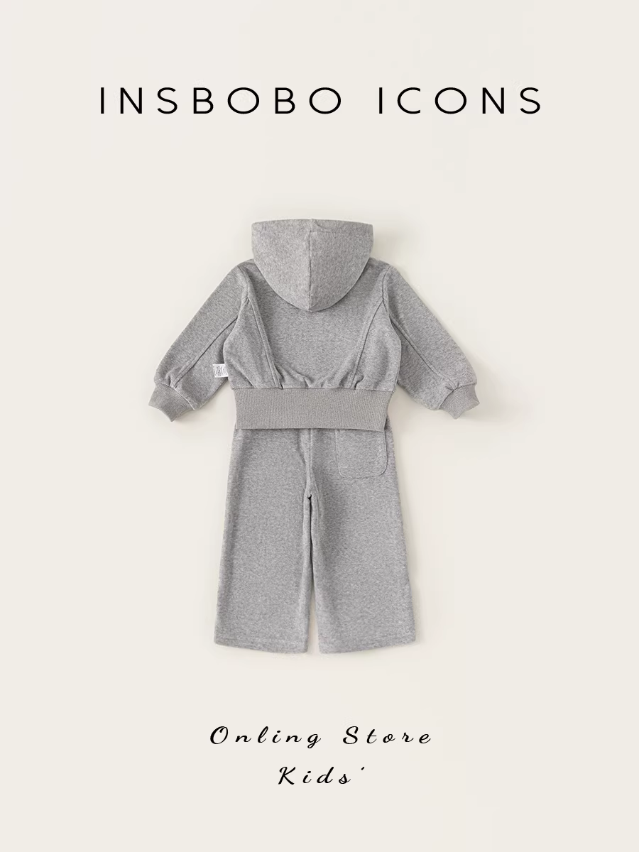 Bộ đồ trẻ em INSbobo, quần áo thu đông bé gái tay dài, mẫu mới thu đông 2025, quần áo trẻ em thường ngày, đồ thể thao bé trai