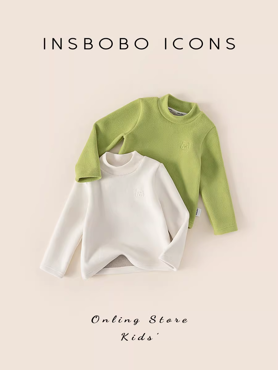 Áo thun bé INSbobo thu đông 2025 kiểu mới áo len bé gái áo thun bé trai thời trang áo lót