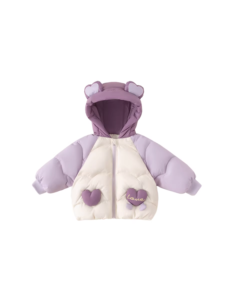 Áo khoác phao bé INSbobo mùa đông, áo khoác phao trẻ sơ sinh kiểu mới 2025, quần áo ba lớp chống thấm cho bé gái, thời trang mùa đông